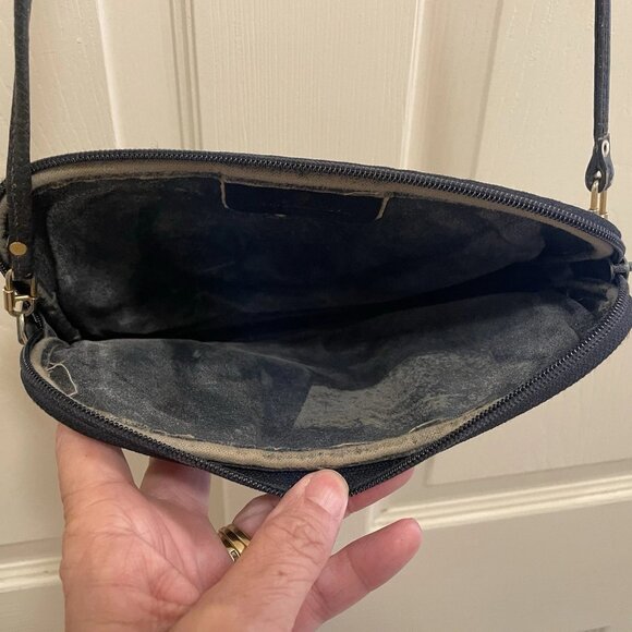 VTG GUCCI PVC Leather GG Supreme Crossbody Shoulder Bag Black Serial 89-02-068 - Picture 10 of 13